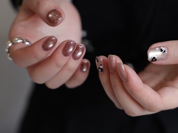 ディーネイル(DEE nail nagoya)の写真/【◆パラジェル+90分アートフリー¥8800】爪に優しいパラジェルクーポン！ブライダルネイルも対応♪