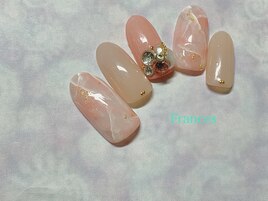 新作サンプル　大理石ネイル