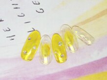 ネイルライフ(NailLife)/イエローオーロラネイル