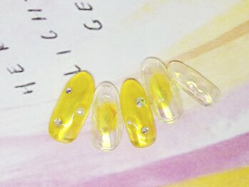 ネイルライフ(NailLife)/イエローオーロラネイル