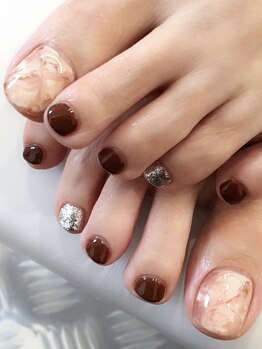 レディグリッター(Lady glitter)/ブラウン系フット