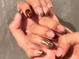 ブラウンミラーネイル