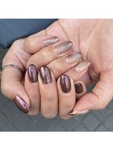 グラマラス アンジェアイ 荻窪店(glamourous ange eye)/ピンクブラウンニュアンスネイル