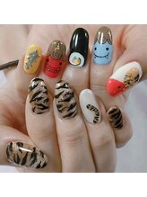 ネイルサロン ビューティーマジック 川口店/節分ネイル　ジェルネイル