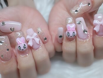 ネイルキュート アンド クールラッシュ 亀有店(nailcute & CoolLash)/エスターバニー3Dネイル♪♪