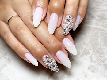 レディグリッター(Lady glitter)/シアーホワイト×埋め尽くし