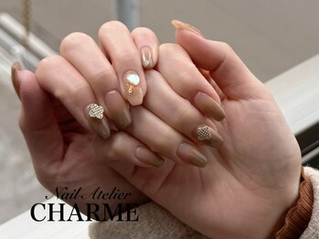 シャーム(CHARME)の写真/【大人気★オーダーネイル¥8000~】持ち込み画像や、やってみたいパーツやデザインもご相談頂けます♪