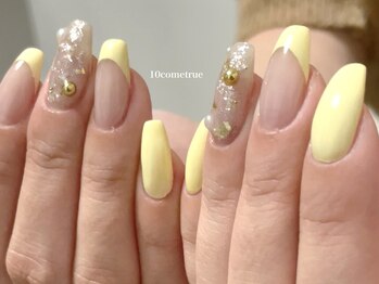 テンカムトゥルー(10 Come True)/■フレンチ×バターイエロネイル