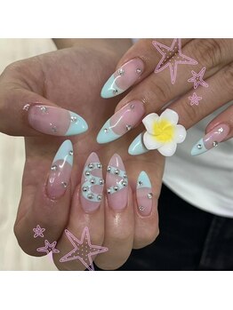 プティ アンジュ(Petit Ange)の写真/自爪に優しいチップ長さ出し技術★生活しやすい厚みや長さ美フォルムにこだわって仕上げます♪【高技術】
