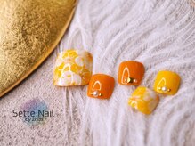セッテネイル(Sette Nail)/イエローオレンジフラワーフット