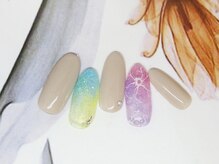 ネイルライフ(NailLife)/カラフルフラワーネイル