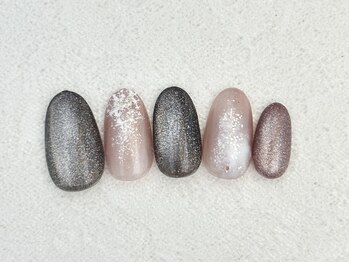 冬デザインネイル銀座フィルイン