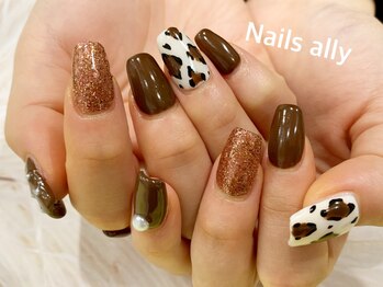 ネイルズアリー 立川店(Nails ally)/レオパード×ブラウン