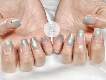 くすみブルーラメ