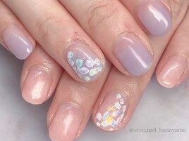 紫陽花風ニュアンスネイル☆