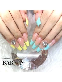 アシメカラーフレンチ☆:*+..:+