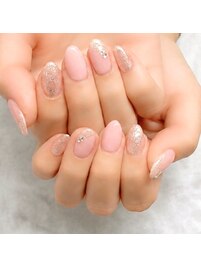 美爪ラメネイル★ピンクネイル