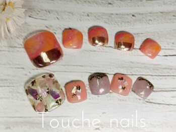 トゥーシェネイルズ(Touche'nails)/新作フットネイル
