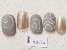 アイネイルズ 渋谷店(I nails)/うねうねミラーニュアンス