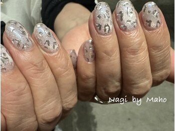 ナギ(Nagi)/マグネット×ヒョウ柄ミラー