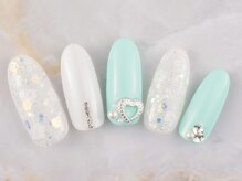 ネイルプラザ 河原町OPA店(NAIL PLAZA)/パステル×ハートネイル