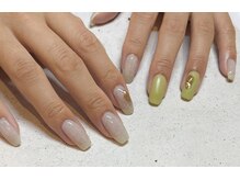 ネイル アバンス 西梅田店(Nail AVANCE.)/砂ジェル×グリーン