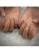 ネイルサロンファストネイルプラス 新宿店(FAST NAIL PLUS)/2025夏ネイル【ミラーフレンチ】