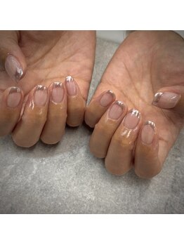 ネイルサロンファストネイルプラス 新宿店(FAST NAIL PLUS)/2025夏ネイル【ミラーフレンチ】