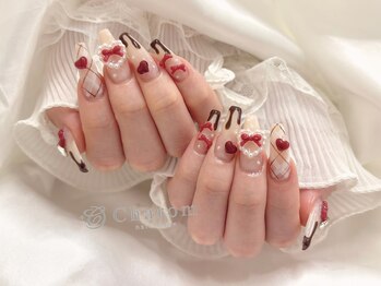 バレンタインネイル