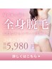 【当店での脱毛が初めての方限定】【U24】全身脱毛 ￥5980