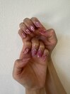 ハート×リボンネイル