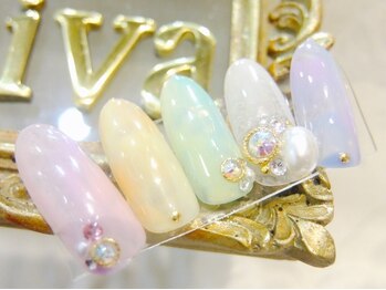 ネイルサロン ディーバ ギンザ(Nail salon Diva GINZA)/虹色グラデーション¥9500