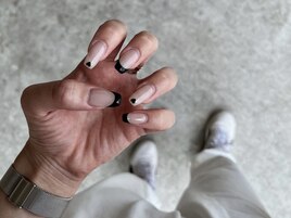 フレンチネイル　ハートネイル