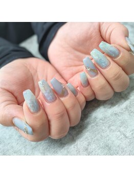 ラタンネイル(LATAM NAIL)/ブルー系ニュアンス