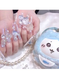 ハチワレ ボンドロクリアネイル