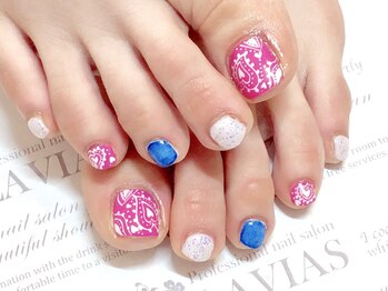 プロフェッショナル ネイルサロン ラヴィアス(LAVIAS)/【フット】10本アートし放題