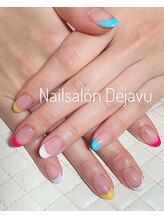 デジャヴ(Dejavu)/カラフルフレンチネイル