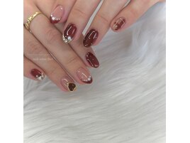 バレンタインネイル