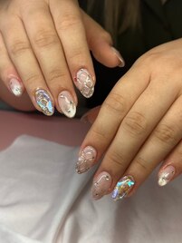 長さ出し+デザインネイル