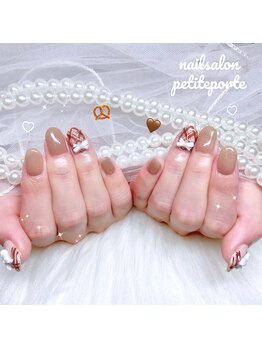 ブラウンチェックネイル♪