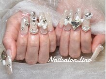 リノ(Lino)/リボン×ハートネイル