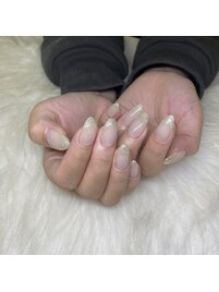 ラメフレンチネイル