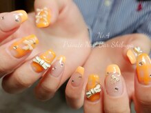 ナンバーヨン シブヤ(No.4 Shibuya)/チェック×リボン　春ネイル