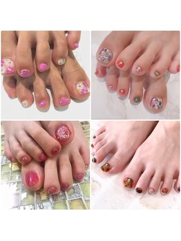 ニコ ネイル 八王子店(NICO nail)の写真/フットバス・ケア付き☆デザインやり放題¥8900！時間内であれば好きなアート・パーツを自由に楽しめます♪