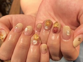 天然石パーツ風アート☆