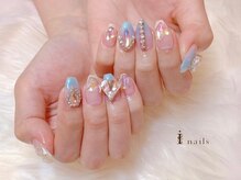 アイネイルズ 四条河原町店(I-nails)/キラキラビジュー￥11500