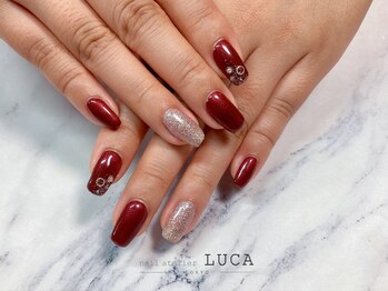 ネイルアトリエルカ(nail atelier LUCA)/M-882 ボルドーシンプルネイル