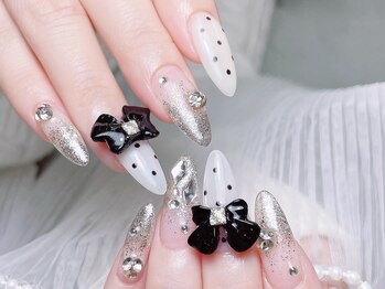 クイーンズネイルサロン(Queen's nail salon)/チップ長さだし持ち込みデザイン