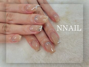 エヌ ネイル(N NAIL)/変形ラメフレンチ