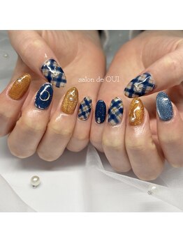 サロンドウイ(salon de OUI)の写真/理想のデザインで見るたびにときめく手元に！デザインのご相談もOK☆アートネイルで指先から毎日を楽しく♪
